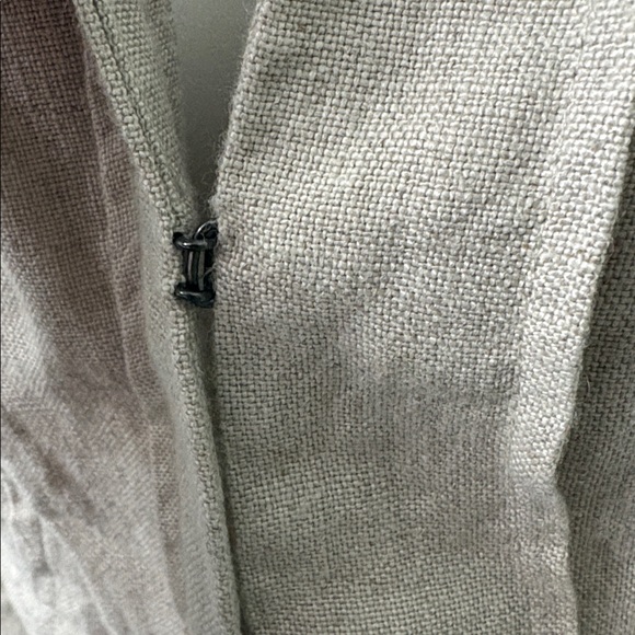 Eileen Fisher Natural Linen Blend Pleated Minimalist Blazer size 14 - Picture 7 of 9